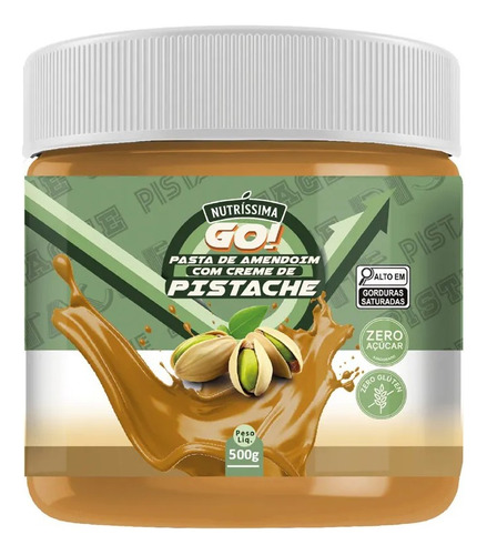 Pasta De Amendoim Creme De Pistache Pote 500g Nutríssima Go