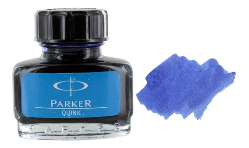 Tinta Para Caneta Tinteiro Parker Azul Real Lavável 30ml