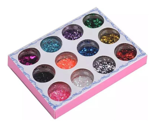 Pack De 12 Frasquitos De Glitter Para Resina Epoxica