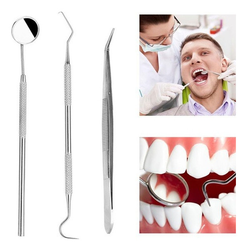 Set De 5 Herramienta De Limpieza Dientes Acero Inoxidable