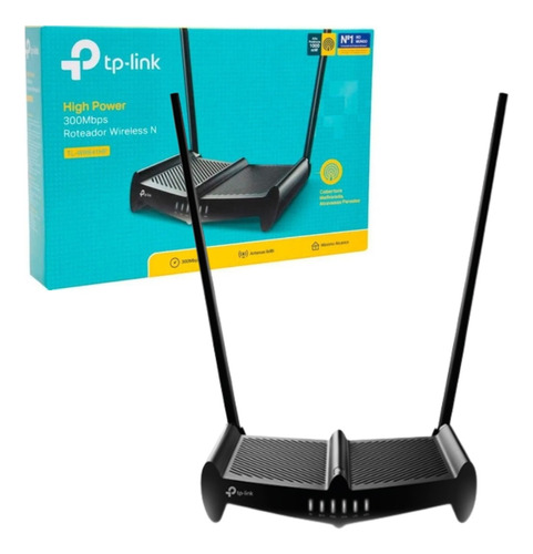 Router Wifi Tl-wr841hp Rompe Muros 2 Antenas Fibra Optica