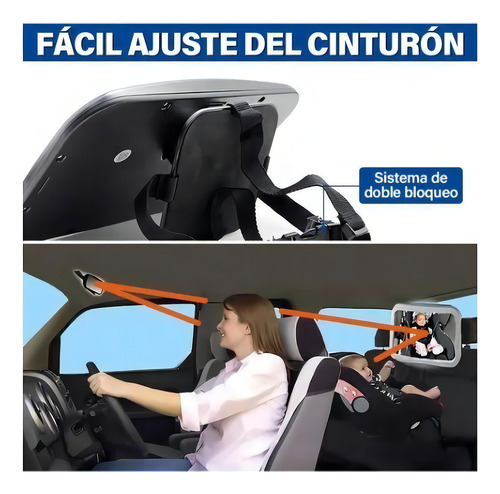 Espejo Retrovisor Ajustable Para Auto,para Seguridad De Bebe