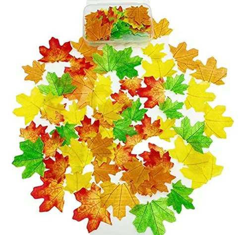 Topper Comestible Hojas Otoño Para Pasteles Y Cupcakes, 74 U