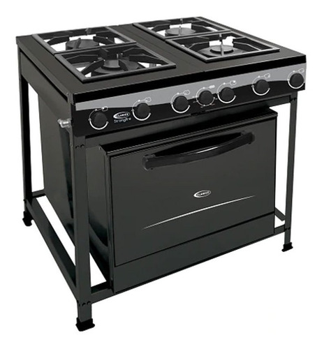 Fogão Clarice 4 Bocas Com Forno Semi Industrial Cor Preto