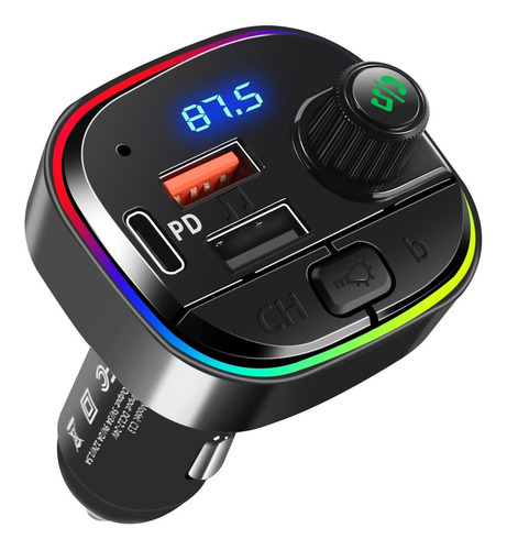 Aliyhome Transmisor Fm Bluetooth 5.0 Para Automovil Pd 20w +