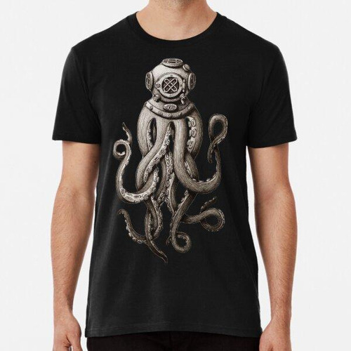 Remera Feroz Deep Sea Diving Monster Octopus Amazing Art ALG