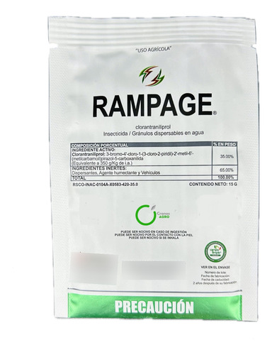 Rampage Insecticida Clorantraniliprol Gránulos 15 Gramos