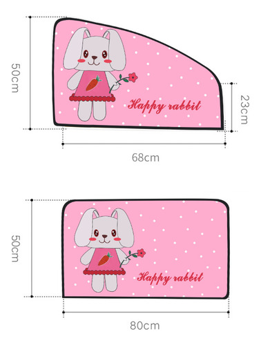 Protector Solar Retráctil De Doble Capa Con Dibujos Animados