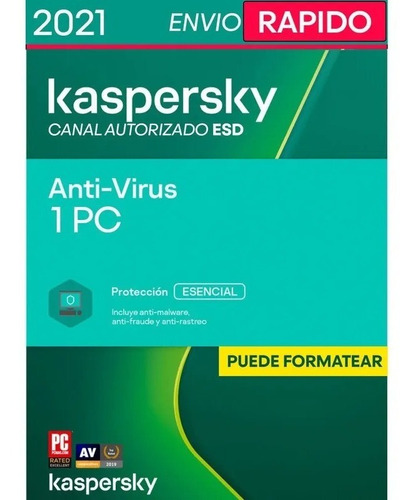 Clave De Producto Antivirus Kaspersky 1 Equipo 2 Años