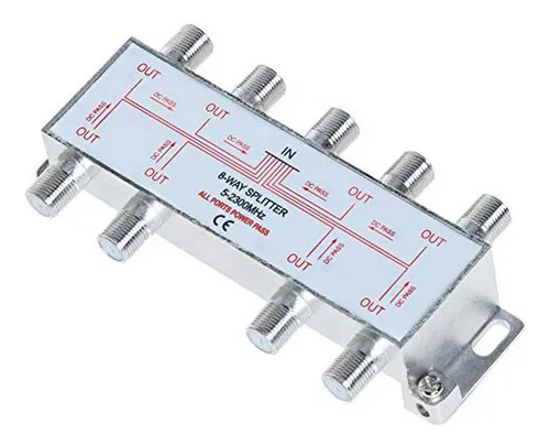 Divisor De Antena Coaxial 8 Puertos Mhz Para Cable Rg6 Rg59
