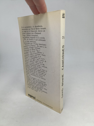 Libro David Bowie Canciones Vol. 2 (Usado)