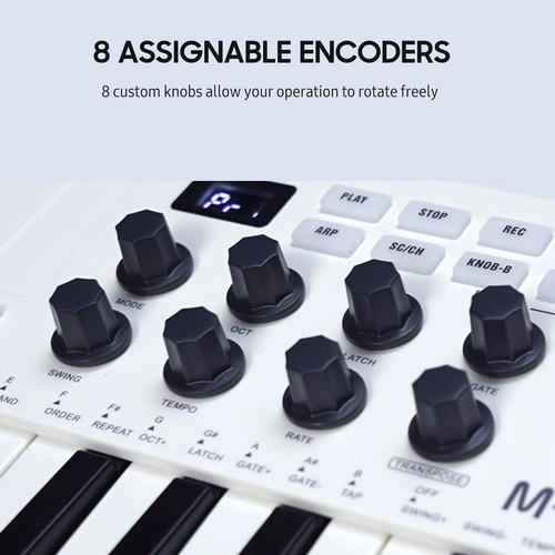 . Teclado Usb M-vave Con Control Midi Mini Portátil De 25