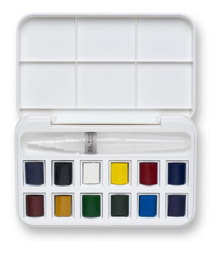 Set De 12 Acuarelas Cotman W & N - En Pastillas + Waterbrush