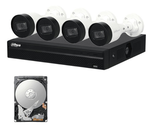 Dahua Kit Poe Nvr 4ch + 4 Camaras Ip Bullet 2mp Y Hdd 1tb