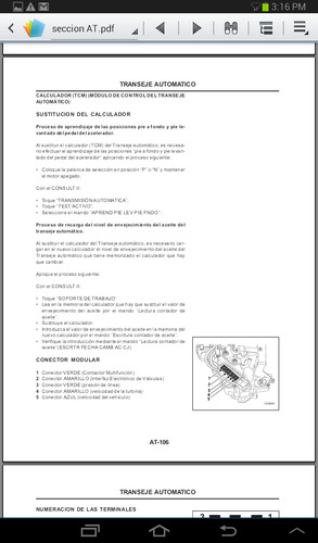 Manual De Transmisión Automática Para Renault (dpo) (Usado)