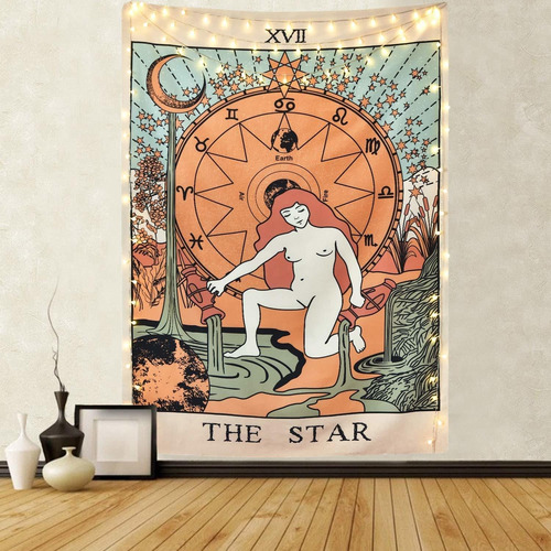 E Tapiz Tarot The Star Card Tapetsry Medieval Europa Uña X