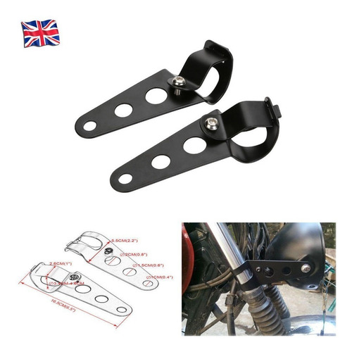 Soporte Faro Custom Cafe Racer Bobber P/barral De 34 A 46mm