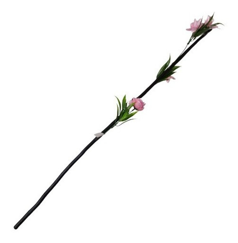 Planta Artificial De Calidad Vara Seca Flor Rosa 70cm $sd
