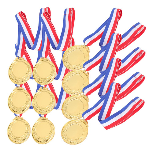 Pack X 10 Medalla Premio Imitación Oro 6.5cm Fútbol Basketba