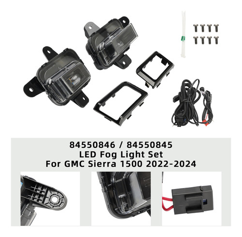 Kit De Faros Antiniebla Led Delanteros Para Gmc Sierra 1500