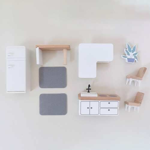 Kit De Muebles De Casa De Muñecas A Escala 1:12, Cocina