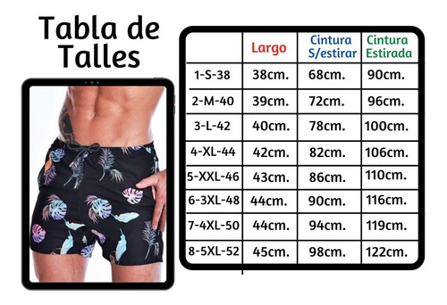 Imagen 7 de 7 de Short De Baño Hombre Malla Suspensor Secado Rápido Premium
