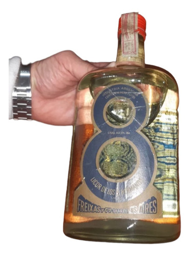 Antigua Botella De Licor Con Su Contenido Original