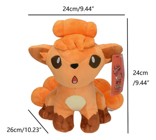 Peluche Vulpix Con Dibujos Animados De Animales De Peluche,