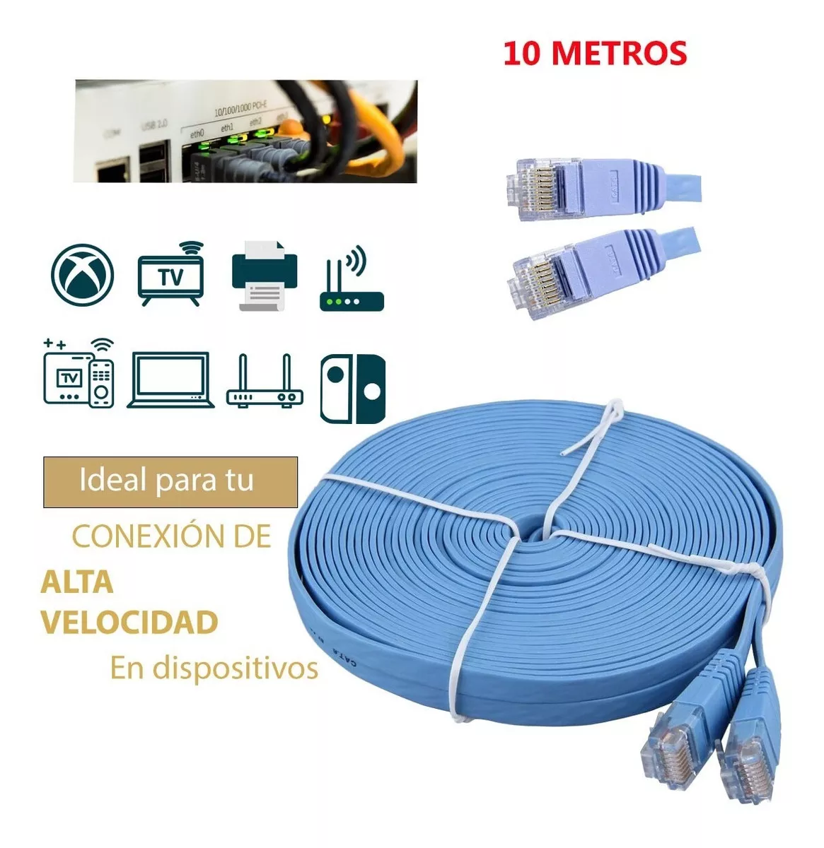 Tercera imagen para búsqueda de cable ethernet 10 metros
