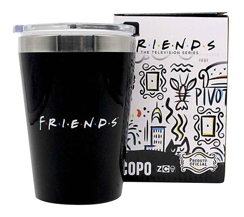 Imagem 1 de 1 de Copo Viagem Snap Friends Logo | Friends