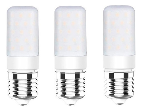 3piezas E26 12w Bombilla Led Tipo Mazorca Candelabro Lámpara