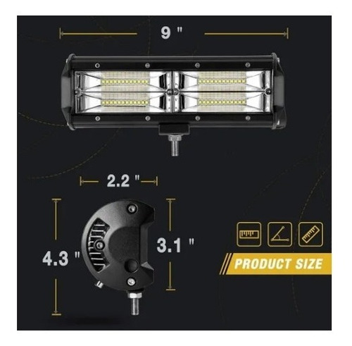 Barra Led Auto/camionetas 144w 9 Pulgadas