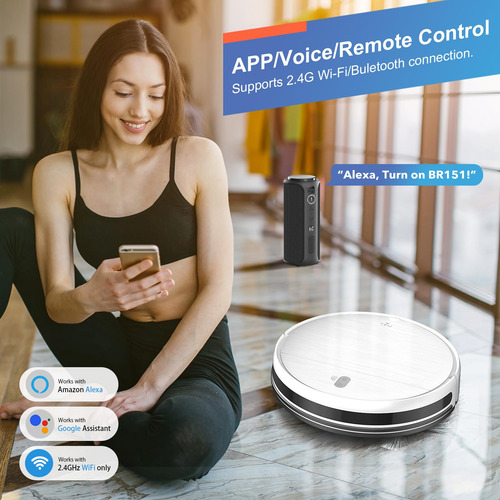 Robot Aspirador Y Trapeador Wifi App Alexa Mmg