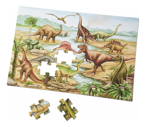 Rompecabezas De Dinosaurios (48 piezas, 2x3 pies)