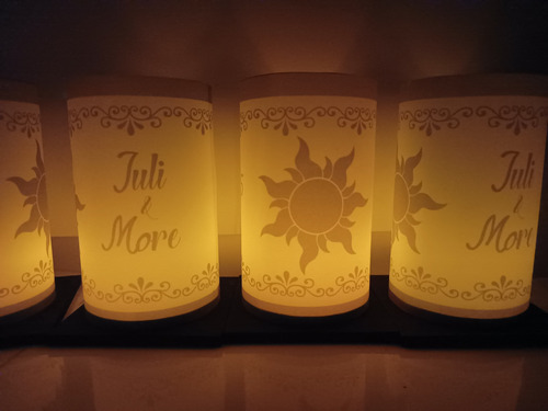 Centros De Mesa Rapunzel Fanal Pantalla Luz Led 12x20 Pack
