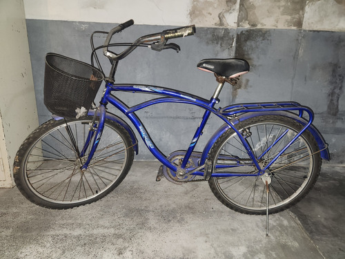 Bicicleta Playera Unibike Rodado 26 Con Canasto - Usada Azul (Usado)