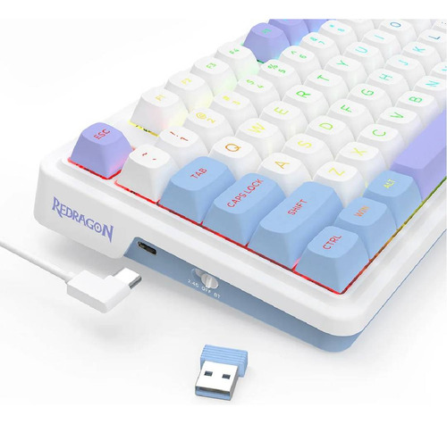 Teclado Redragon Ucal Max K673wbp-rgb-max Mint Mambo