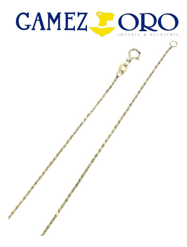 Cadena Oro 10k Italiano Torsal Estilo Cuerda 0.8mm 55cm