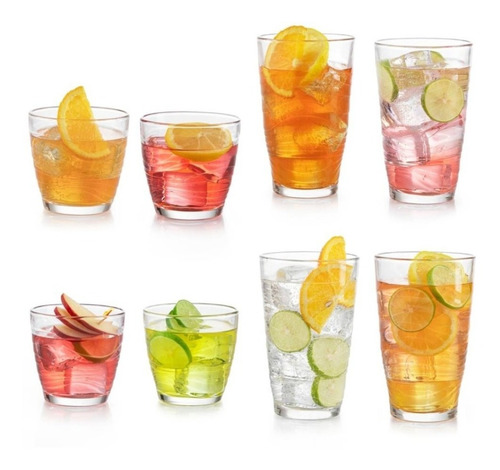 Juego De Vasos Libbey Twirl 12 Pzas Apto Para Lavavajillas
