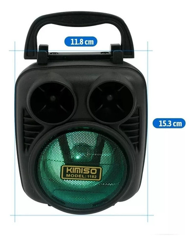 Bocina Bluetooth Portátil Fm 3 PuLG Kimiso Kms-1182 - T2446