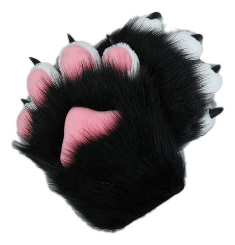 2 Guantes De Felpa Para Disfraz De Gato, Uñas, Garras, Disfr