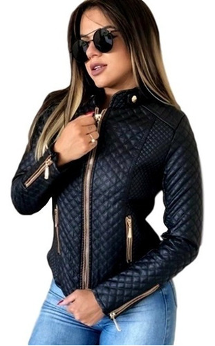 jaquetas de couro feminina plus size