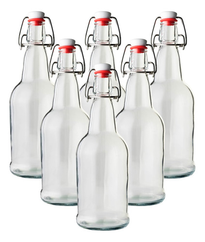Fastrack Botellas De Vidrio Swing Top | 16 Onzas  Paquete D