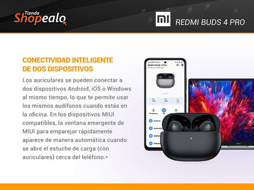 Imagen 9 de 10 de Auriculares Inalámbricos Bluetooth Xiaomi Redmi Buds 4 Pro +
