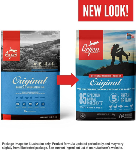 Imagen 2 de 3 de Alimento Perro Orijen Original 5.9kg Ms