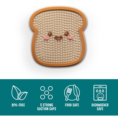 Alfombrilla Para Lamer Perros, Auténtica Silicona Tostada Fr