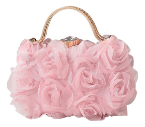 Bolso De La Noche De Flores Bolso De Hombro Para Damas Rosa