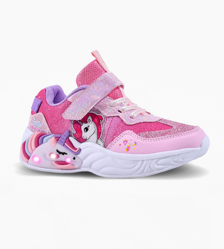 Zapatilla Little Unicornio Con Luz Al Pisar Footy Oficial