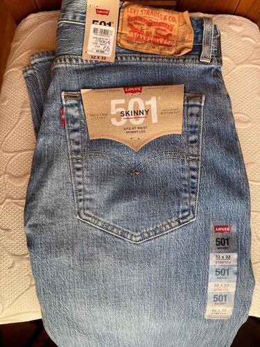 501® Levi´s® Original Fit Jeans Light Blue 46 Skinni