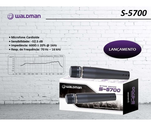 Imagem 3 de 3 de Microfone Profissional Cardióide Waldman S-5700